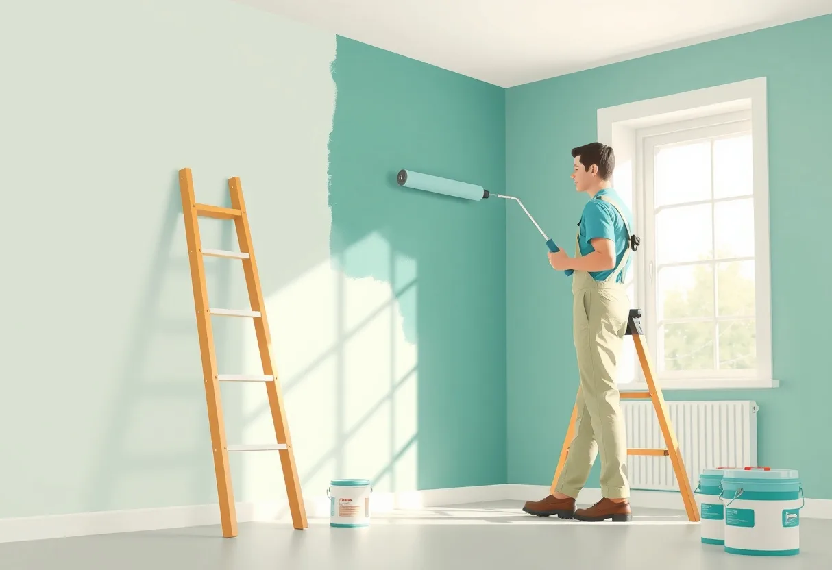 Peintre Longuenesse 62219 en intervention sur un chantier